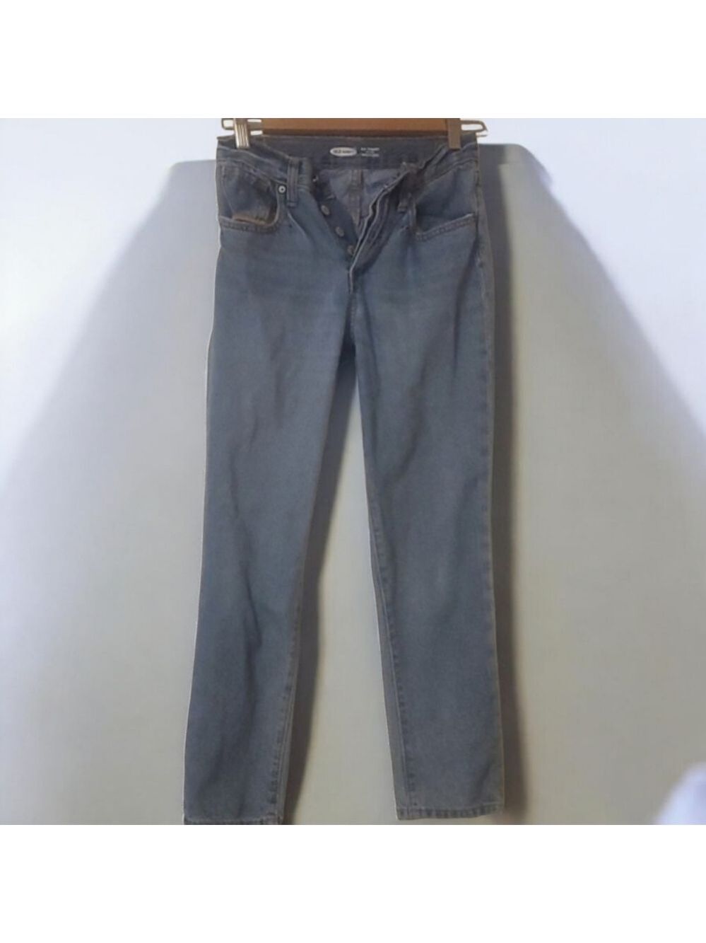 Old Navy Jeans Girl's Sz 12 Light Blue Straight Jeans High Rise Adjustable Waist